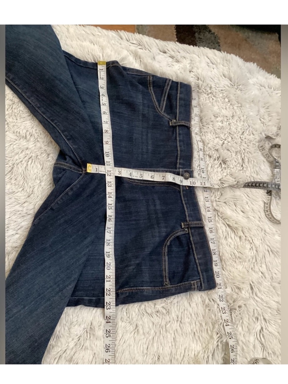 Old Navy The Diva Bootcut Jeans Plus Size 18 long Dark Wash Stretch Denim - Picture 9 of 14